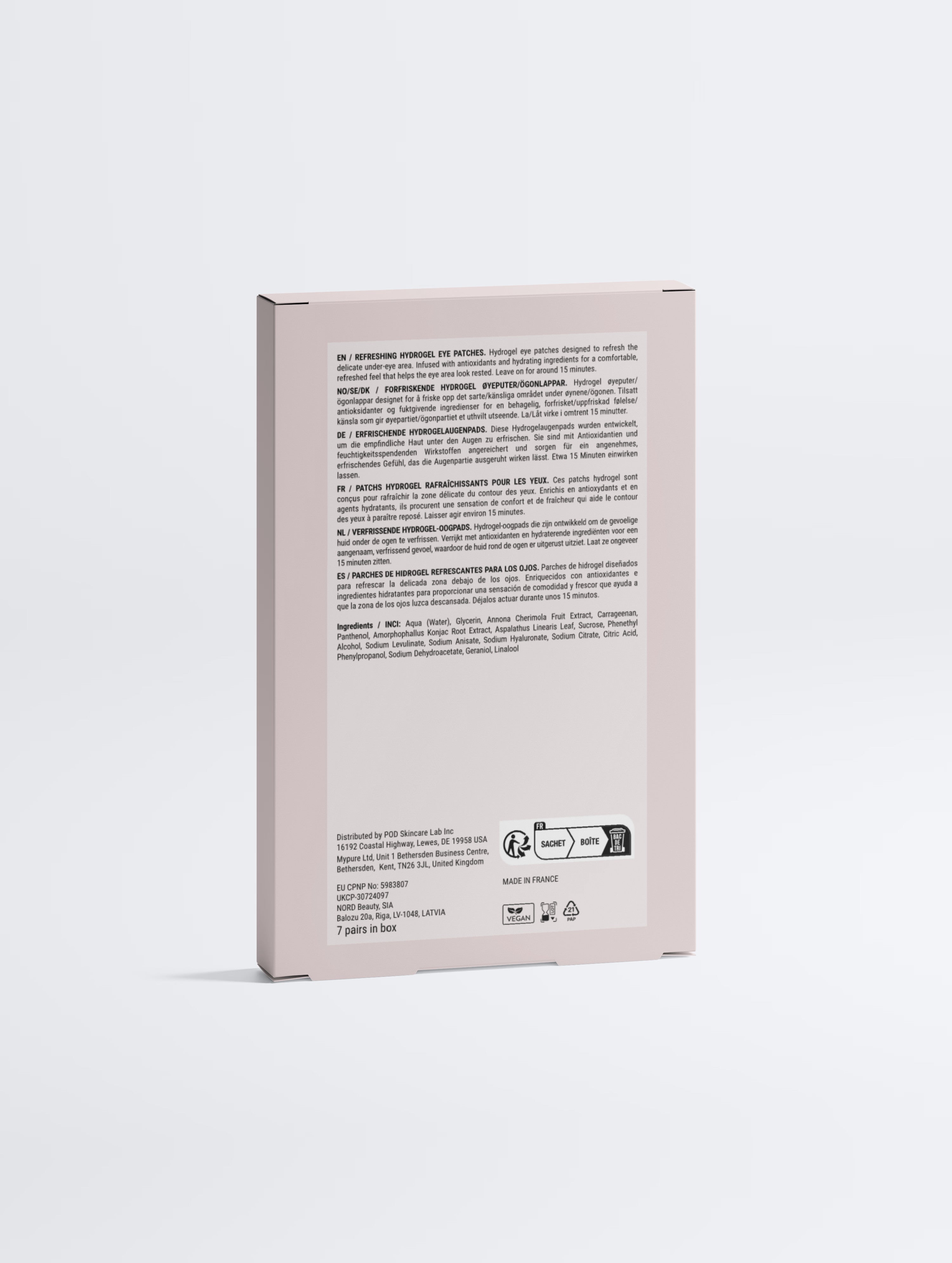 Anti-Fatigue Hydrogel Eye Patches