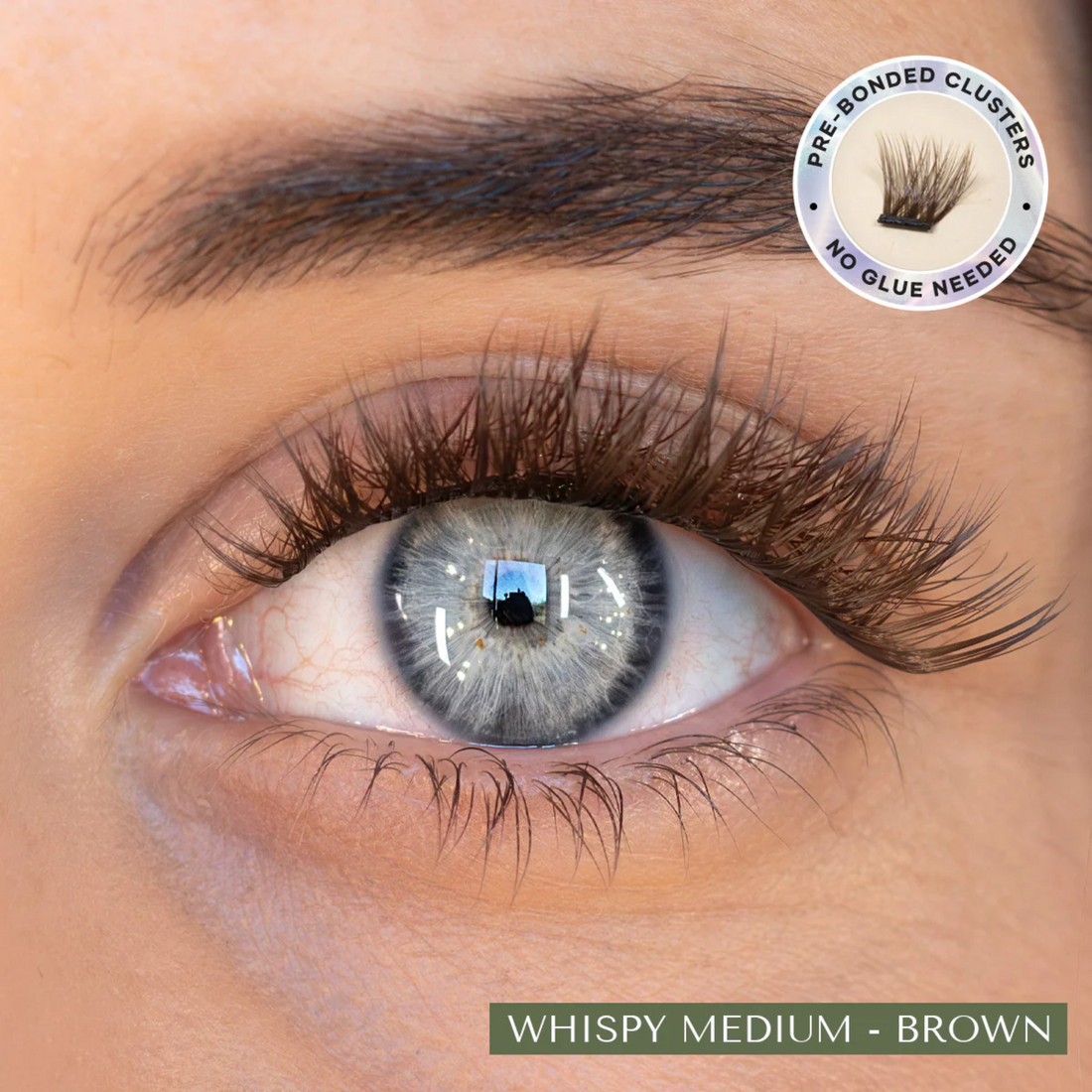 Starterkit Ciglia Finte Pre-Incollate Whispy Medium (Marrone) - Ciglia Adesive